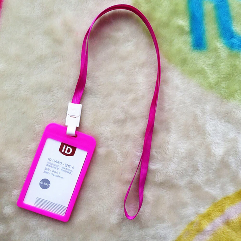 Candy Colors Identity Badge Bank Card Neck Strap Bus ID Holders With Lanyard Women Men Name Credit | Багаж и сумки