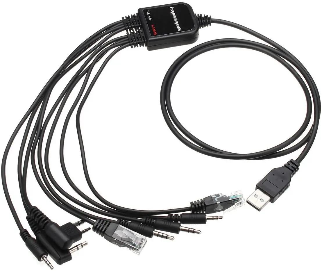 

8-в-1 USB-кабель для программирования радиостанции Radioman, совместимый с рацией Motorola Kenwood ICOM BAOFENG TYT QYT Radio