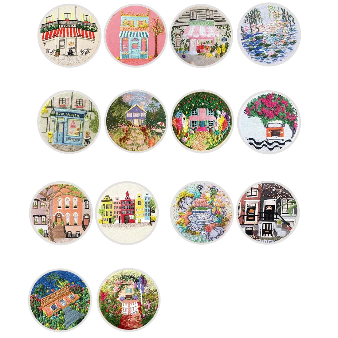 Набор вязаных шерстяных ковриков для рукоделия подарок с шерстяной вышивкой 15x15