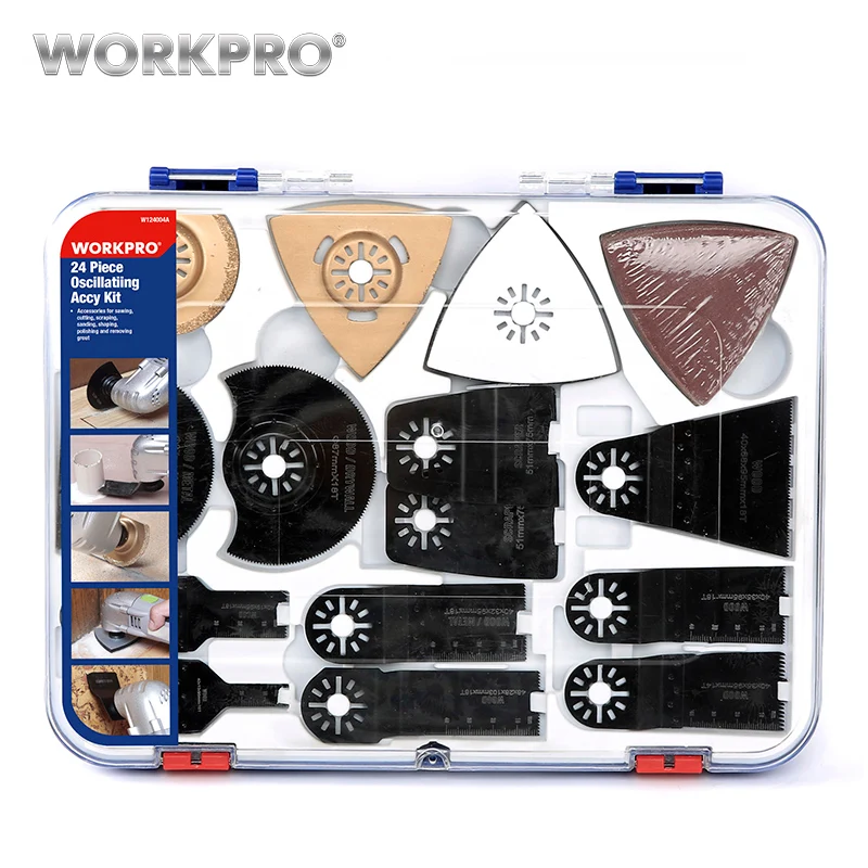 WORKPRO 24 шт. мощные пильные диски осцилляционный инструмент Аксессуары для электрической пилы аксессуары для электроинструмента