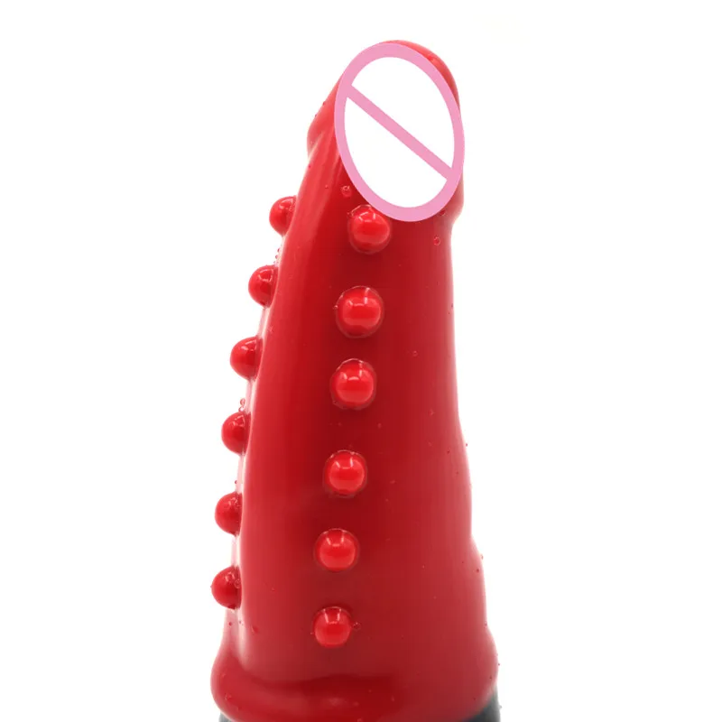Новейшая красная Реалистичная искусственная Анальная пробка реалистичный пенис