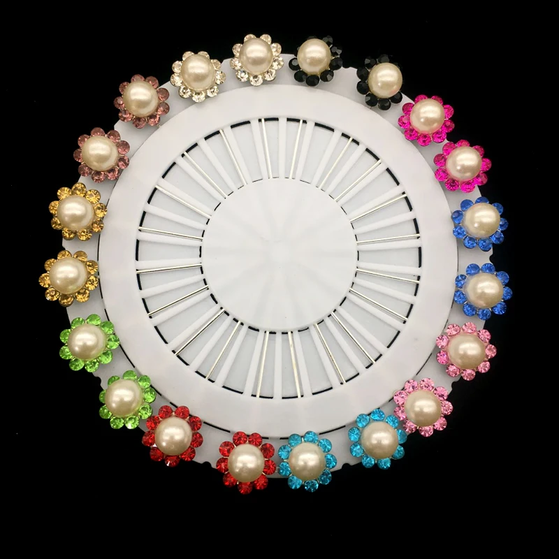 Модные большие жемчужные булавки в форме цветов для женщин оптовая продажа