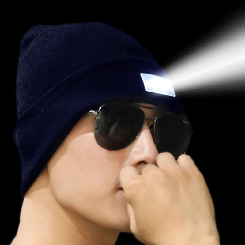 NEW LED Lighted Beanie Cap Hip Hop Men Women Knit Hat Hunting Camping Running Hat Christmas Gifts For Men And Women