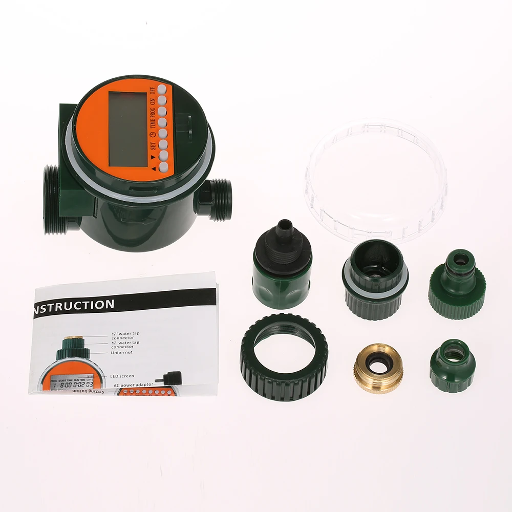 

New 3/4" 1/2" Tap Garden Irrigation Digital Watering Timer Outlet Programmable Hose Faucet Timer With Rain Sensor