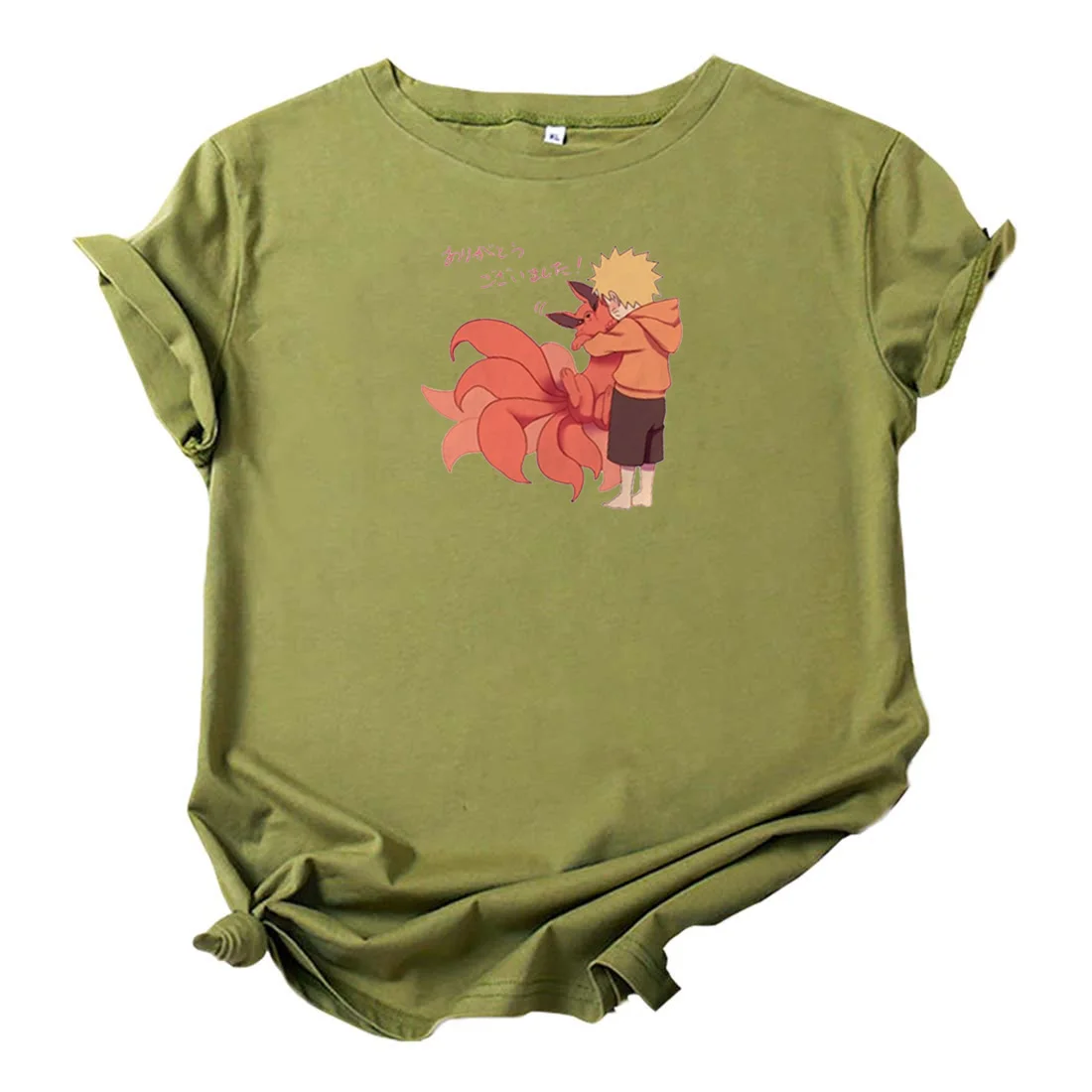 Футболка с рисунком лисы и мальчика женские футболки японским аниме Женская
