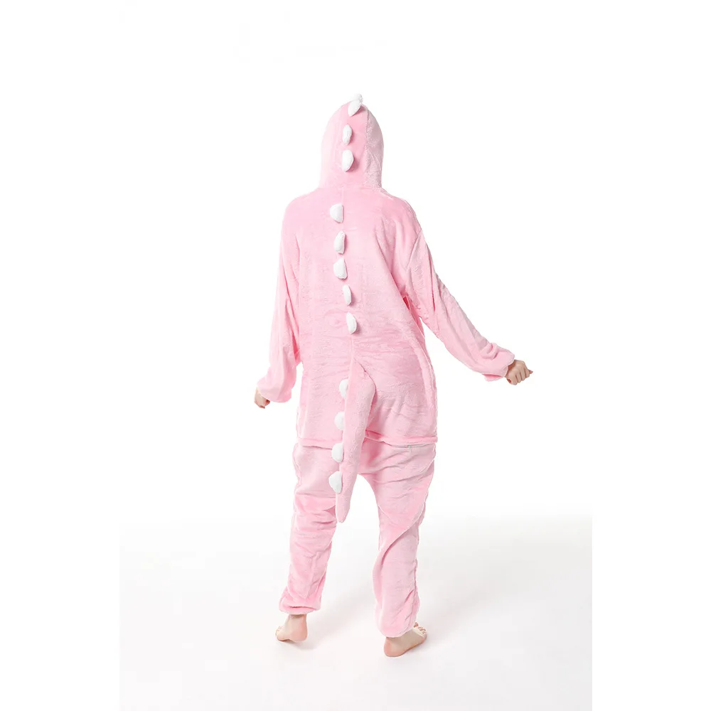 Pink Onsie Women Adult Animal Unicorn Cartoon Pajamas Winter Flannel Hooded Warm Unisex Sleepwear Holiday Party Cosplay Costume