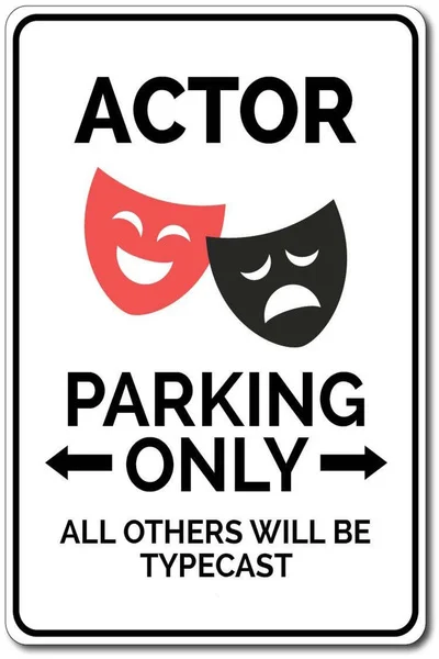 

Cartel de estacionamiento del Actor, lata de novedad, regalo del Actor,del Actor, Drama,Drama, regalo de la acrora