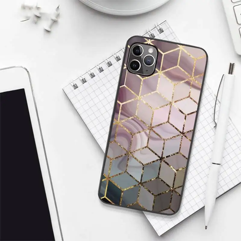 

Marbled pattern Phone Case Candy Color for iPhone 6 7 8 11 12 s mini pro X XS XR MAX Plus