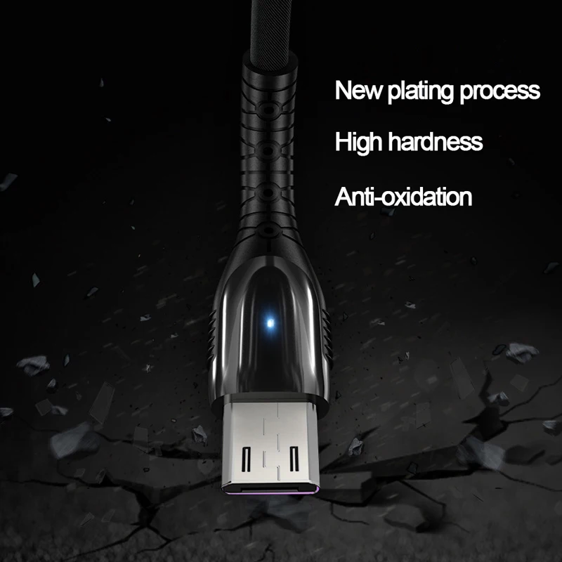 Светодиодный Micro USB кабель 3A Быстрая Зарядка Кабель Microusb для Samsung Xiaomi Huawei Android