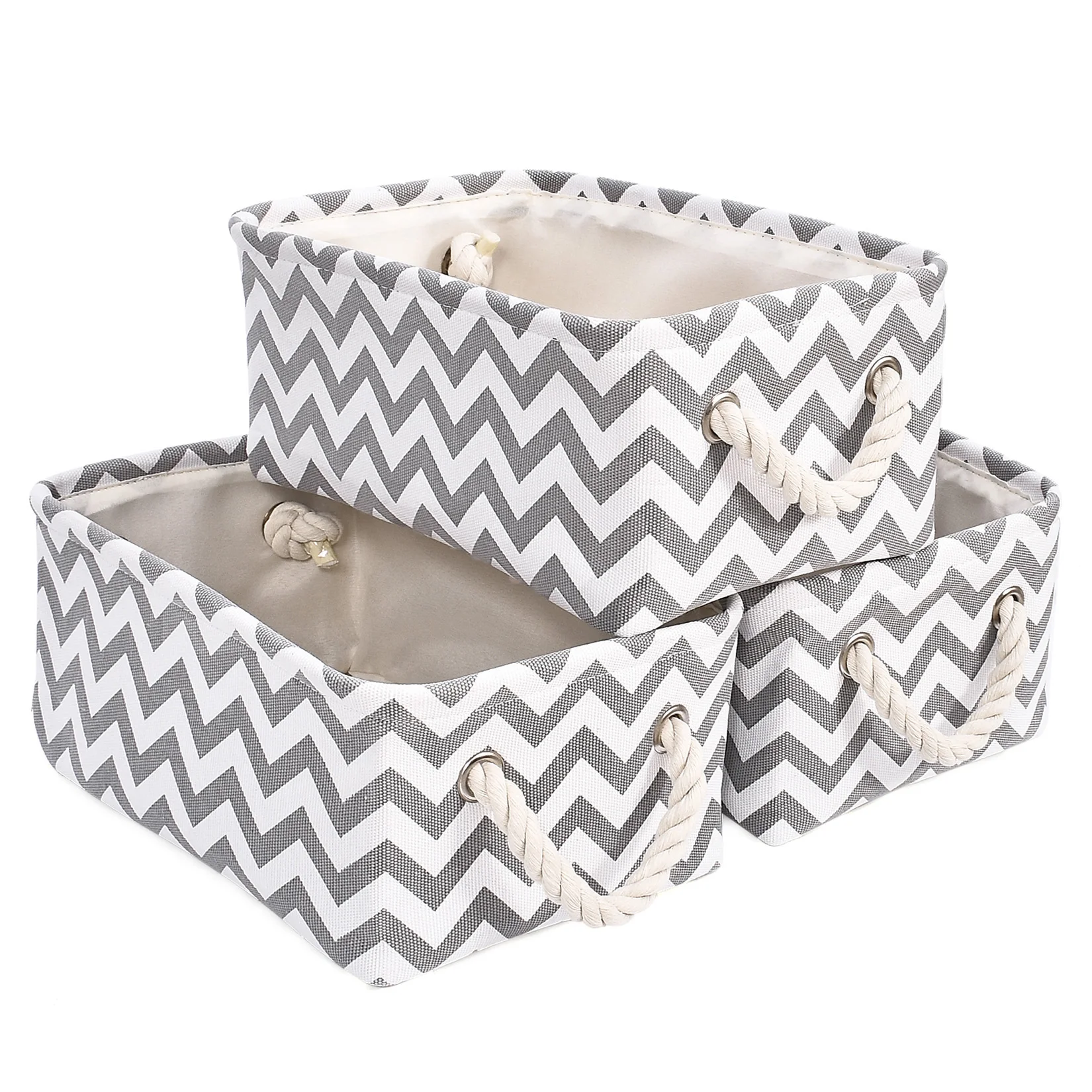 Холщовая настольная коробка для хранения с принтом Детские корзины игрушек