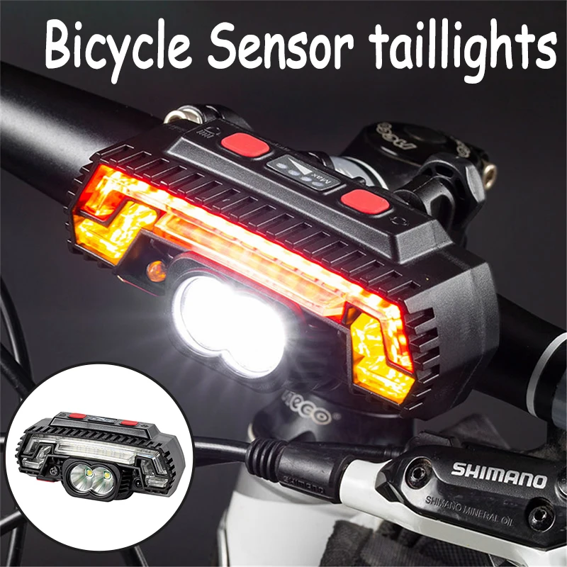 

Bike Light Multifunctional Multimode Sensor Taillights Strong Brightness Mountain Road Bicycle Night Cycling Warning Rear Lamps