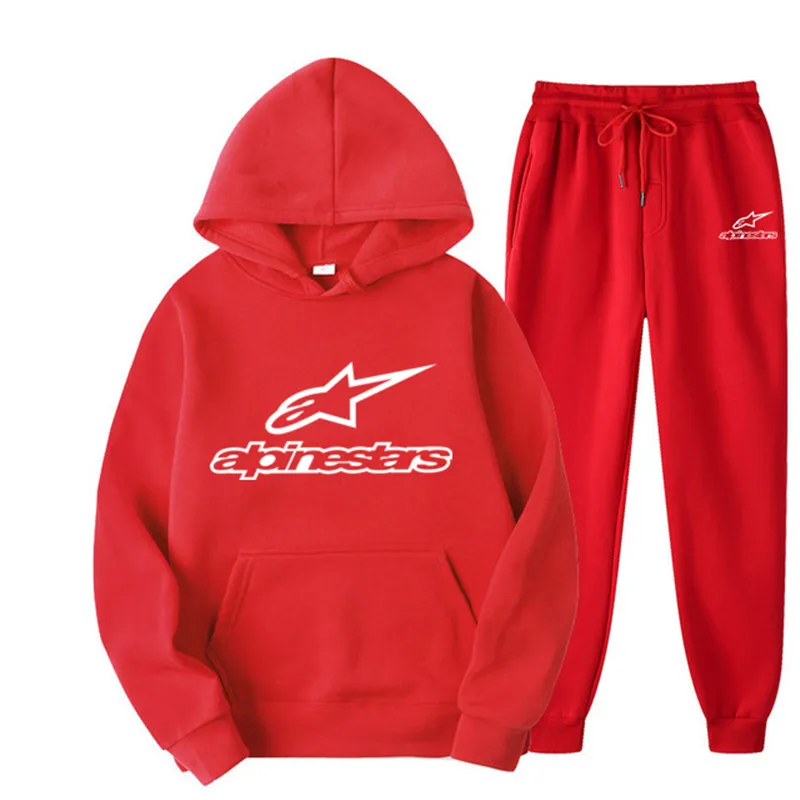 

Fashion Trend Brand 2021 Hot Sale Alpinestars Car Logo Men's Suit Loose Casual All-Match Sports Hooded Harajuku Track Suit
