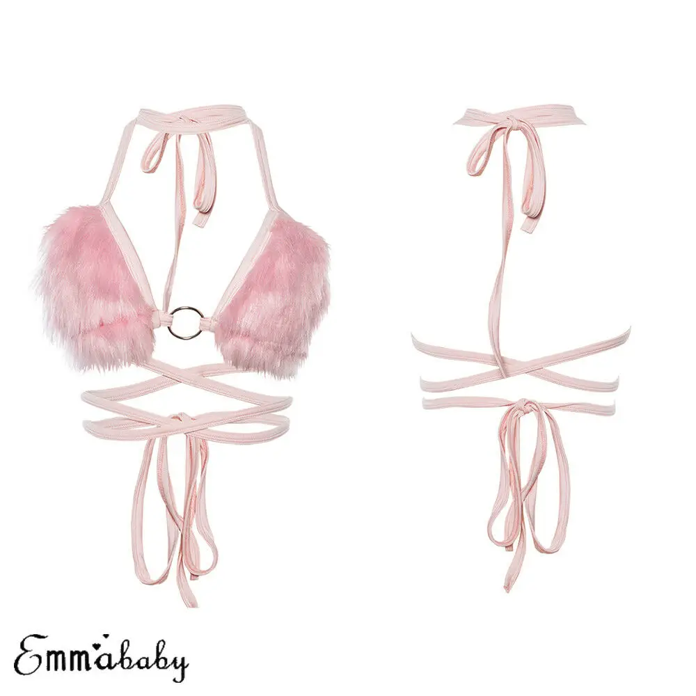 Кроп-топ женский без рукавов с открытой спиной и лямкой на шее |