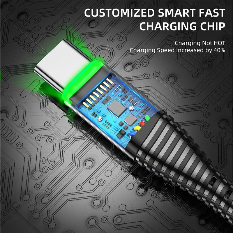USB кабель USLION типа C Магнитный Быстрая зарядка Type Стандартный зарядный провод для