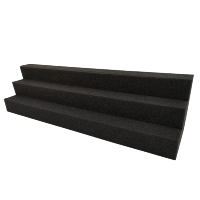 

8 Pcs of 4.7 x 4.7 x 18.8 in Black Soundproofing Insulation Bass Trap Acoustic Wall Foam Padding Studio Foam Tiles