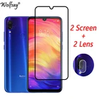 Закаленное стекло с полным покрытием для Redmi Note 7, Защитная пленка для экрана Redmi Note 7, 11, 11S, 10, 9 Pro, 9AT, стекло для камеры Redmi Note 7, стекло