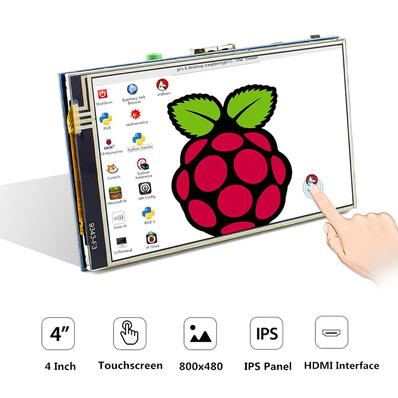 

Newest Version 4 Inch IPS LCD Display Resistive Touch Screen 800 x 480 HD Touchscreen Displays for Raspberry Pi 4B 3B + 3B