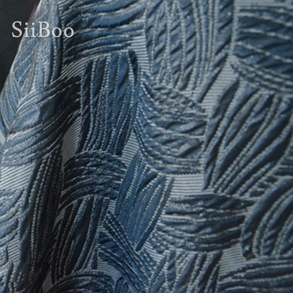 Роскошная жаккардовая ткань в американском стиле с объемными листьями для