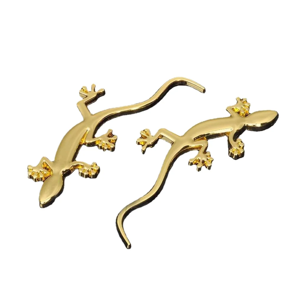 

2pcs Car Sticker Lizard Gecko 3D Metallic Foil Metal Waterproof Car Products for Audi BMW E49 E90 All Car