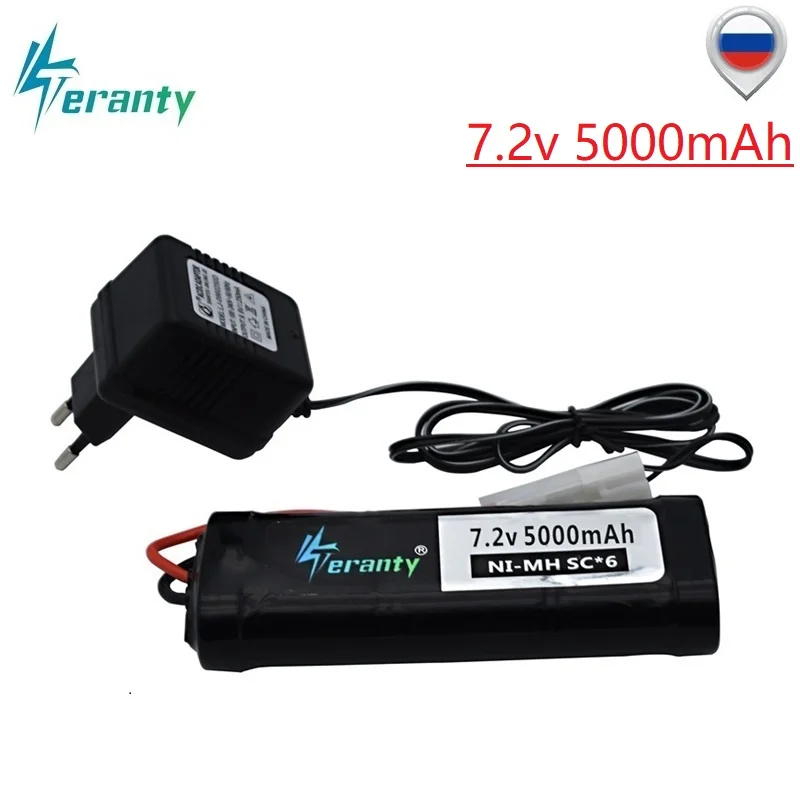 

Upgrade 5000mAh / 3500mah 7.2V Ni-MH Battery Pack with Tamiya Plug 7.2v Charger SC*6 Cells NiMH Battery for RC Control Car Toys