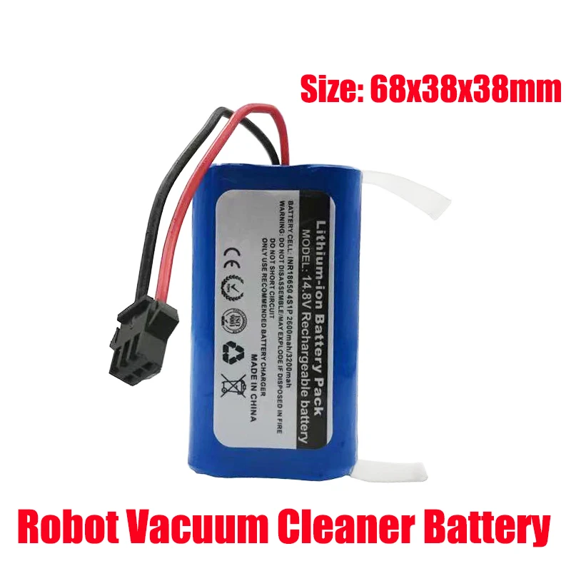 

Free Shipping Lithium Battery 14.8V 3200mAh Robot Vacuum Cleaner Li ion Batería Pack Replacement For v7 V7S Pro Robotic Sweeper