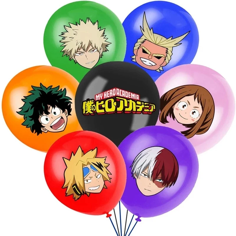 14 шт./компл. мой герой Академия воздушные шары аниме 12-дюймовые Midoriya Izuku детские