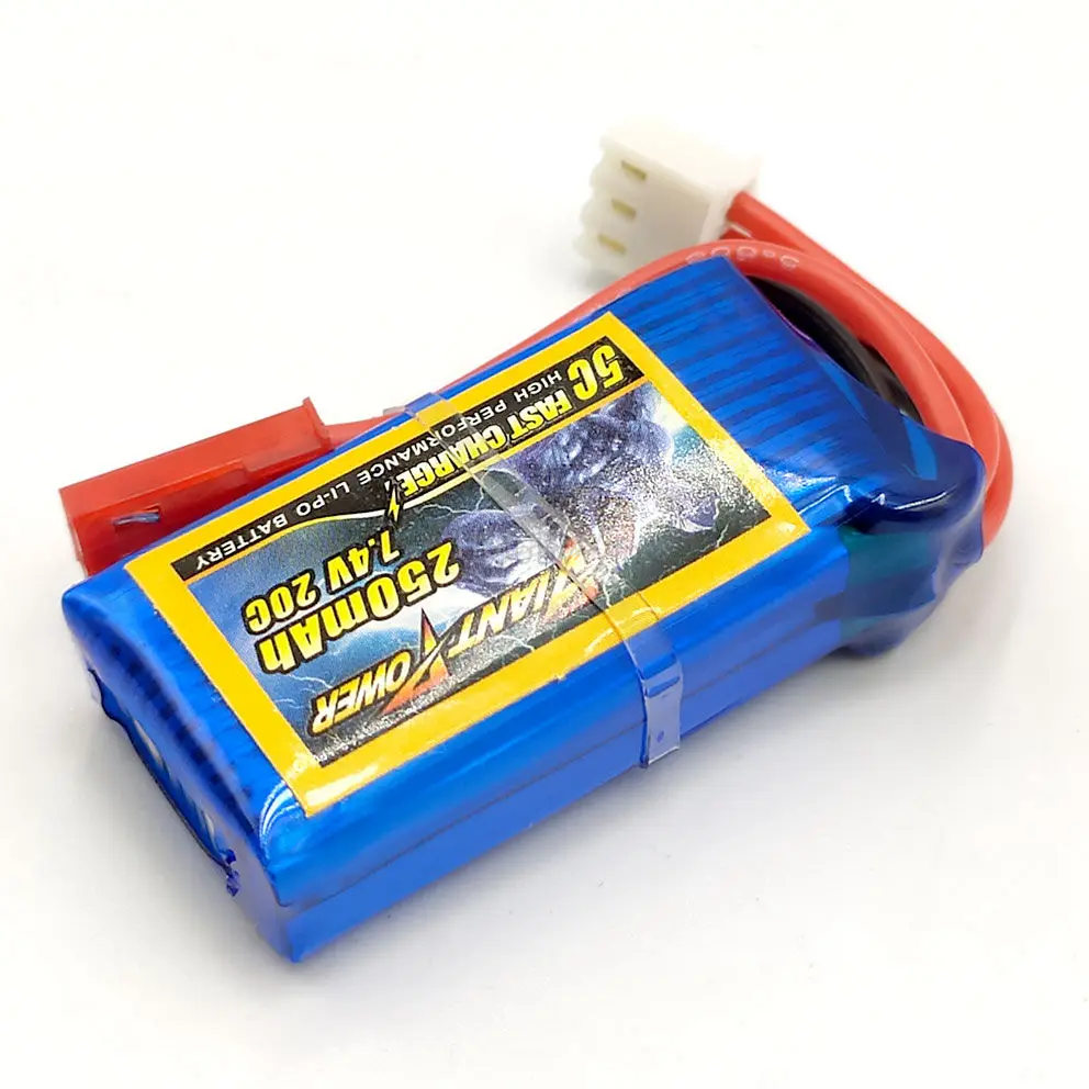 7 4 V 2S 250mAh 20C Высокая прочная производительность LiPO батарея JST разъем для микро