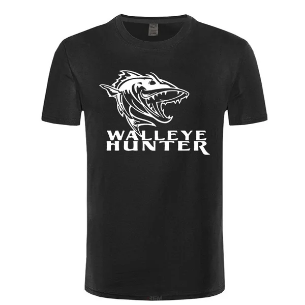 

Walleye Hunter Fish T-shirts Fisherman Fishiings Printing Tshirt High Quality Fashion T shirts Clothing Pure Cotton Tops