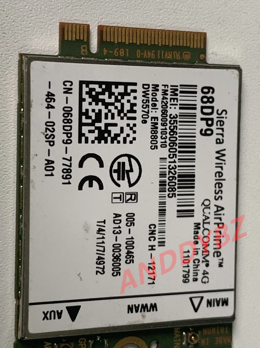 68DP9 068DP9 для DELL DW5570e EM8005 WWAN широкополосный 4G Внутренняя карта ноутбука 100% полностью