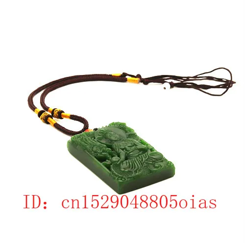 Натуральный зеленый китайский Нефритовый дракон Гуаньинь кулон бусы ожерелье