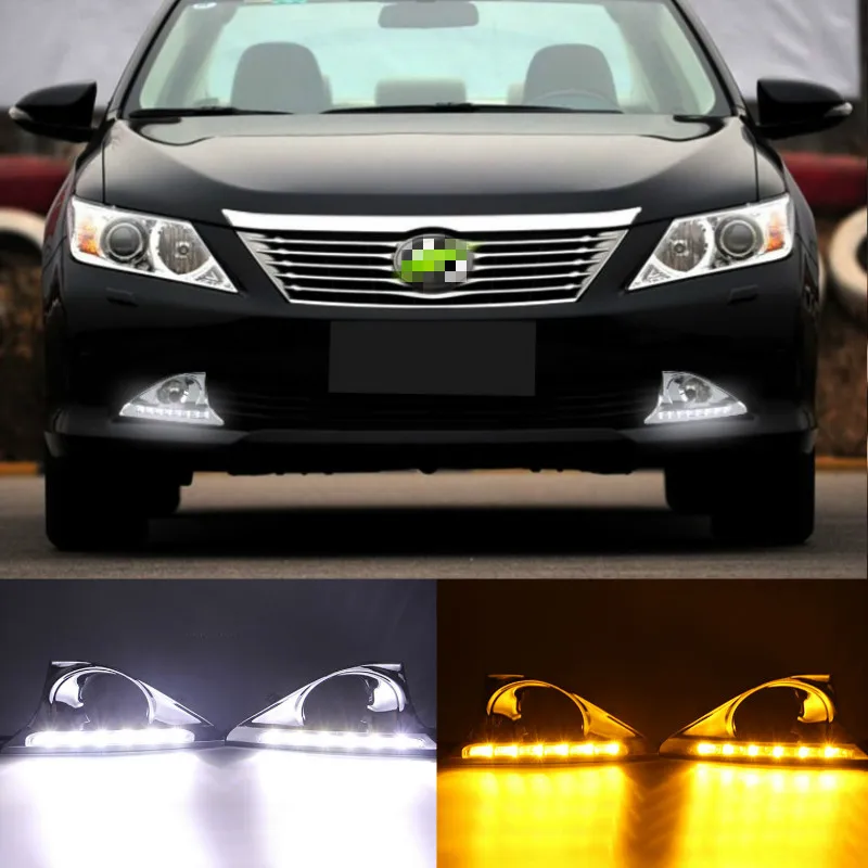 2 шт. DRL для Toyota Camry 2012 2013 2014 дневные ходовые огни Противотуманные фары крышка с
