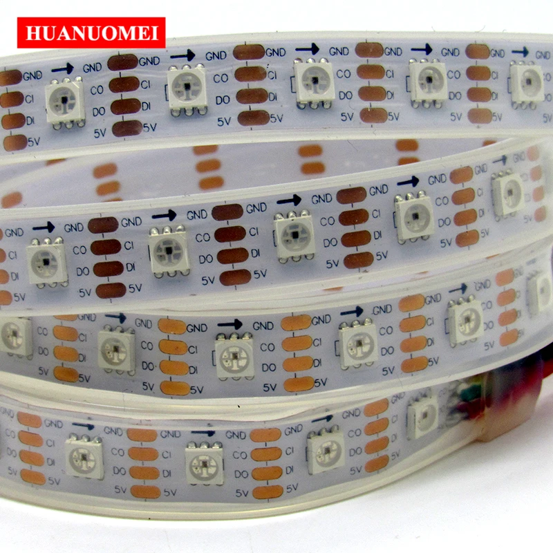 1 м 60 светодиодный s/M HD107S Адресуемая RGB Светодиодная лента 5050 SMD водонепроницаемый