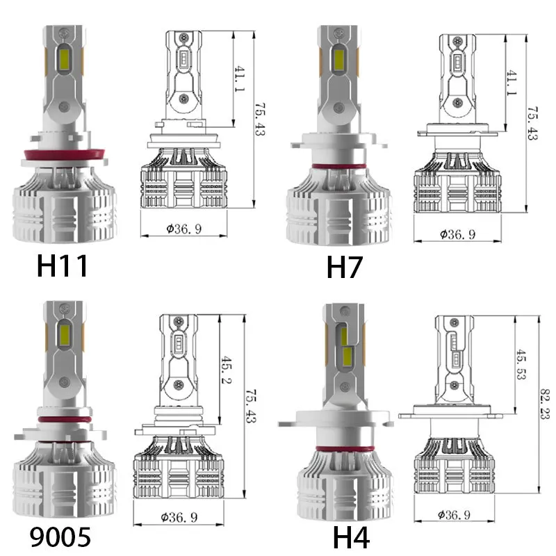 Светодиодная лампа для автомобиля F7 130 Вт H7 H4 светодиодные лампы Canbus высокая