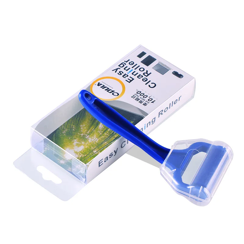 Синий многоразовый антистатический силиконовый ролик для чистки виниловых
