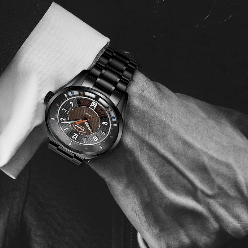 Платье наручные часы для мужчин мужские автоматические механические бормор