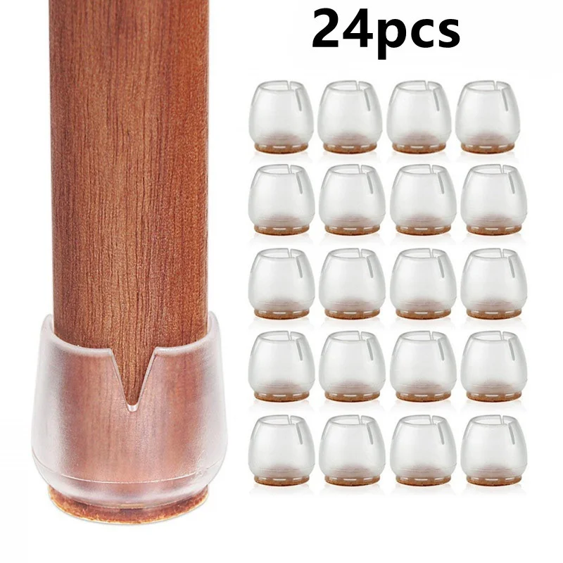 

Силиконовый коврик для ножек стола, стула, с войлочными протекторами для пола, нескользящая мебель для ножек стола или стула, круглый диамет...