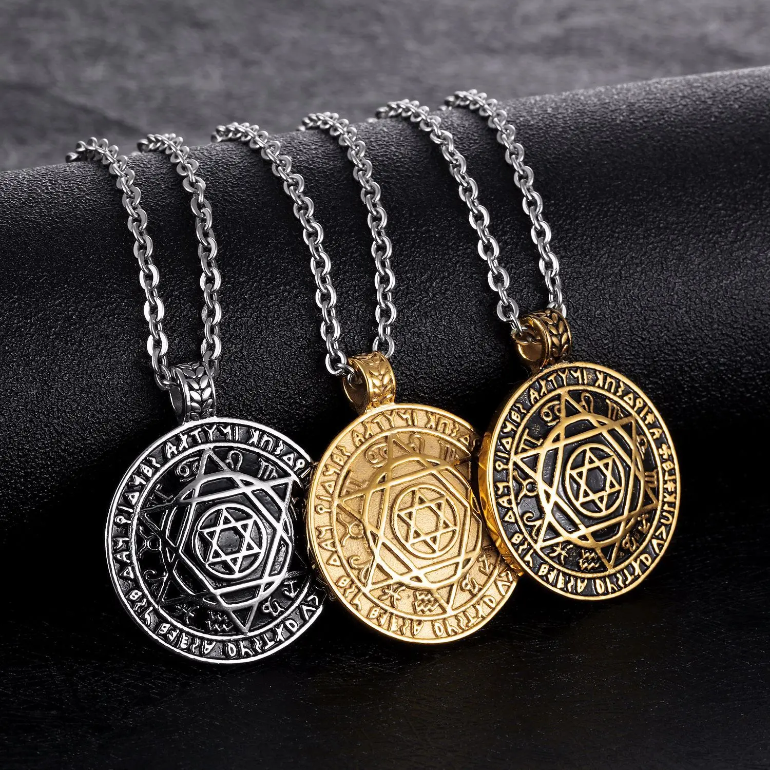 Ожерелье Hemiston из титановой стали европейская ретро мода подвеска с шестью