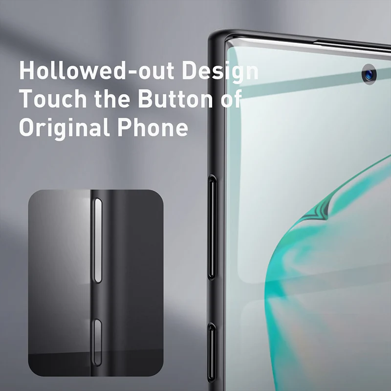 Супертонкий чехол Baseus с крыльями для Samsung Note 10 Plus гладкий жесткий из