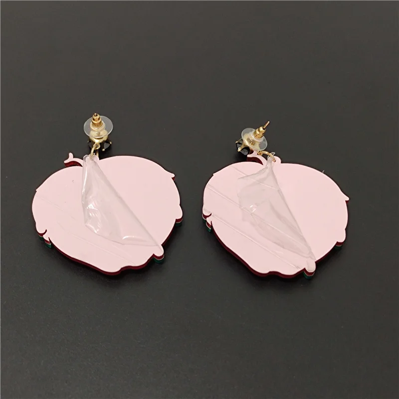 Хэллоуин рок ядовитое яблоко Висячие серьги для женщин зеленый череп террор