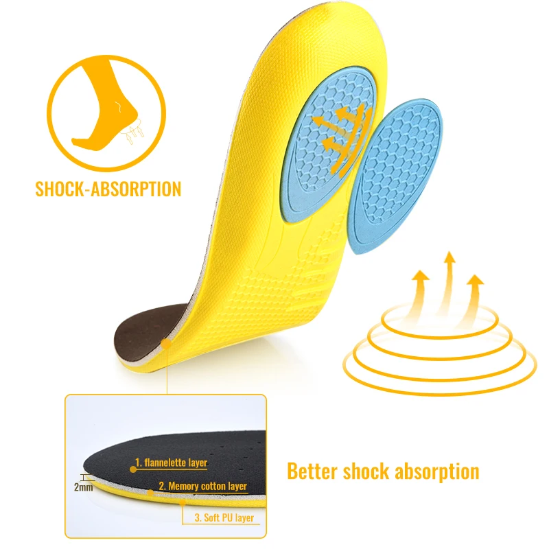 Elino пена с эффектом памяти спортивный гель для стельки амортизирующая колодка