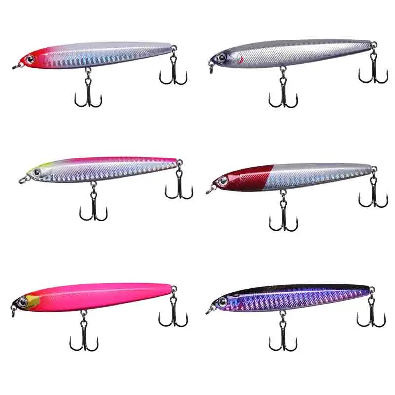 

1pc Fishing Sink Lure Bait 18g/24g Bionic Fish Eye Submerged Pencil Hard Bait Long Cast