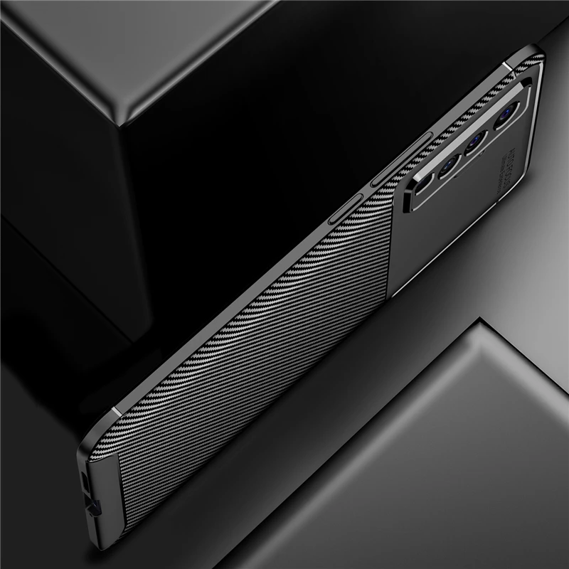 for vivo x50 case bumper silicone anti knock carbon fiber shockproof phone cover for vivo x50 5g case for vivo x50 5g 6 56 inch free global shipping