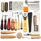 Инструмент для кожевенного ремесла для начинающих, набор для шитья кожи, ручные инструменты для шитья сделай сам с зубчатым шилом, профессиональные наборы