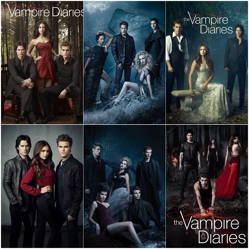

5D DIY Diamond Painting Film The Vampire Diaries Cross-Stitch Movie Star Home Decoration Pearl Mosaic Gift Wall Art Living Room