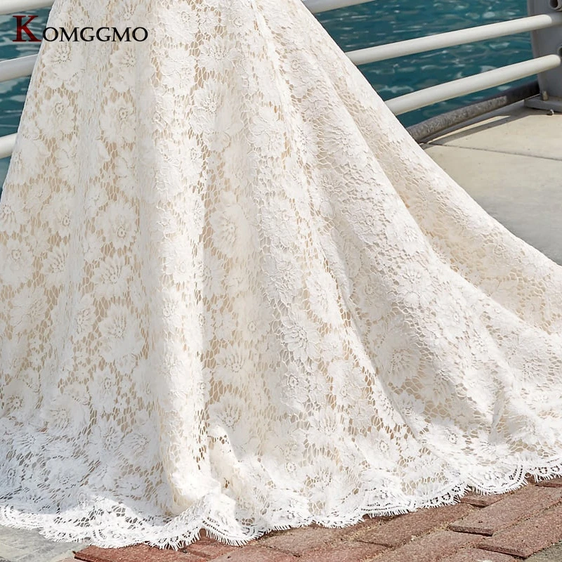 

Vestidos De Novia 2021 Hot Sale Illusion O-Neck Court Train Lace Appliques Wedding Dress Elegant Sleeveless Mermaid Bridal Gown
