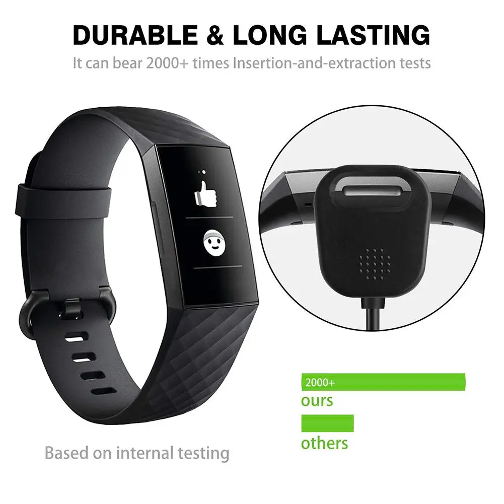 Сменное Зарядное устройство USB для Fitbit Charge 3 сменный зарядный кабель зарядки