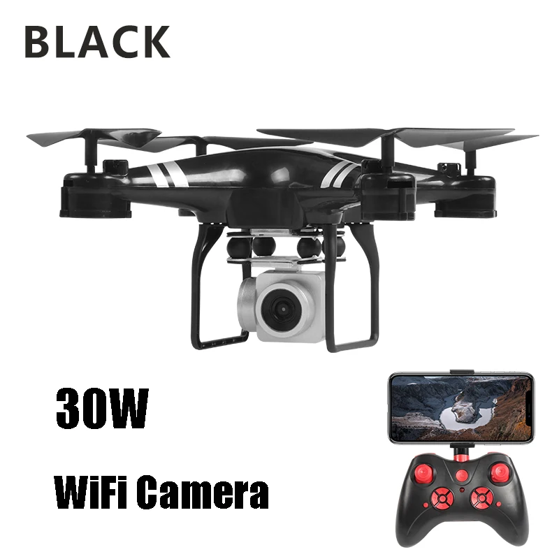 EBOYU KY101D 2,4 ГГц, беспилотный Дрон 20 мин Время полета w/4 K Wi-Fi FPV HD камера высота удержания жестов режим RC Квадрокоптер Дрон RTF - Цвет: Black 30W WiFi Cam