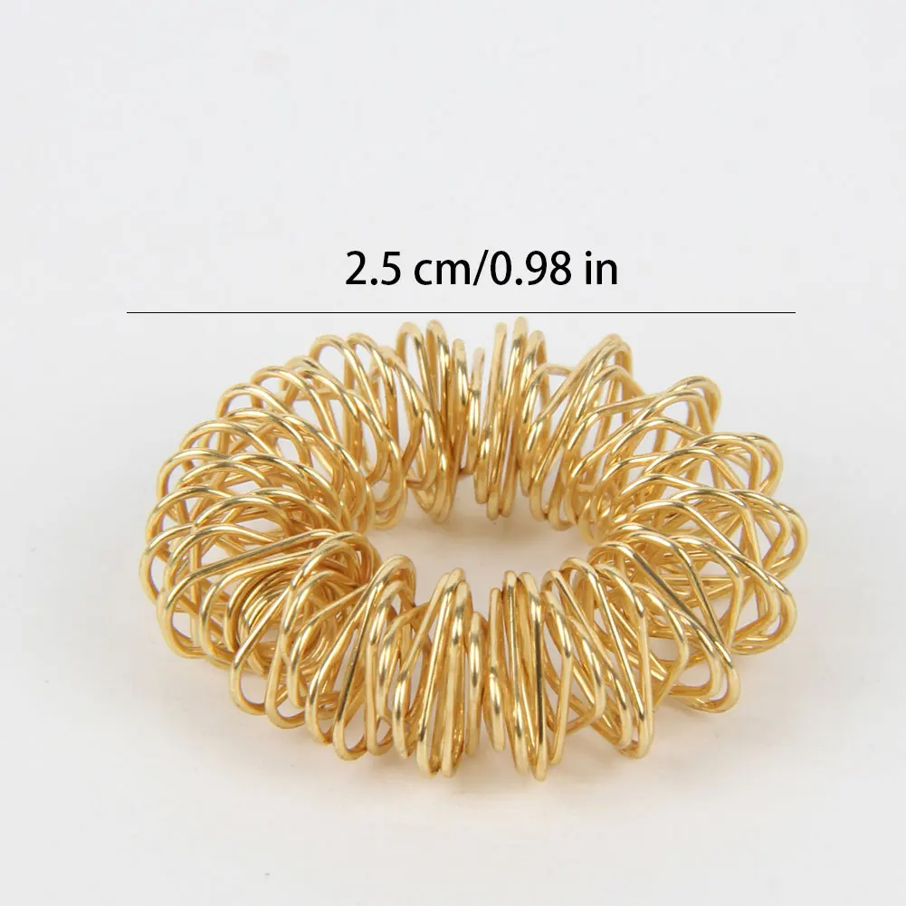 

10Pcs Acupressure Massage Rings Chinese Medicine Pain Therapy Finger Circulation Massage Ring Body Stress Reducer