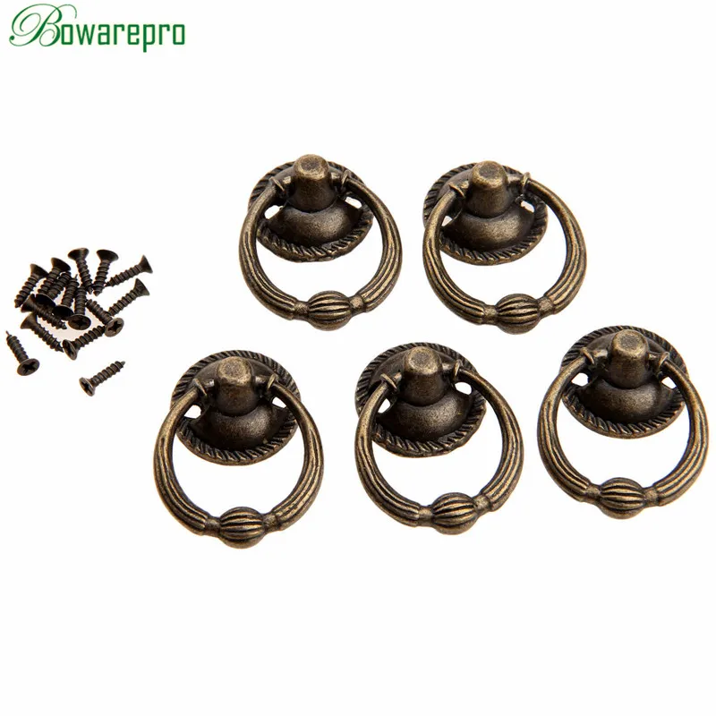 5 шт. бронзовые антикварные металлические ручки для ящика кухонного шкафа