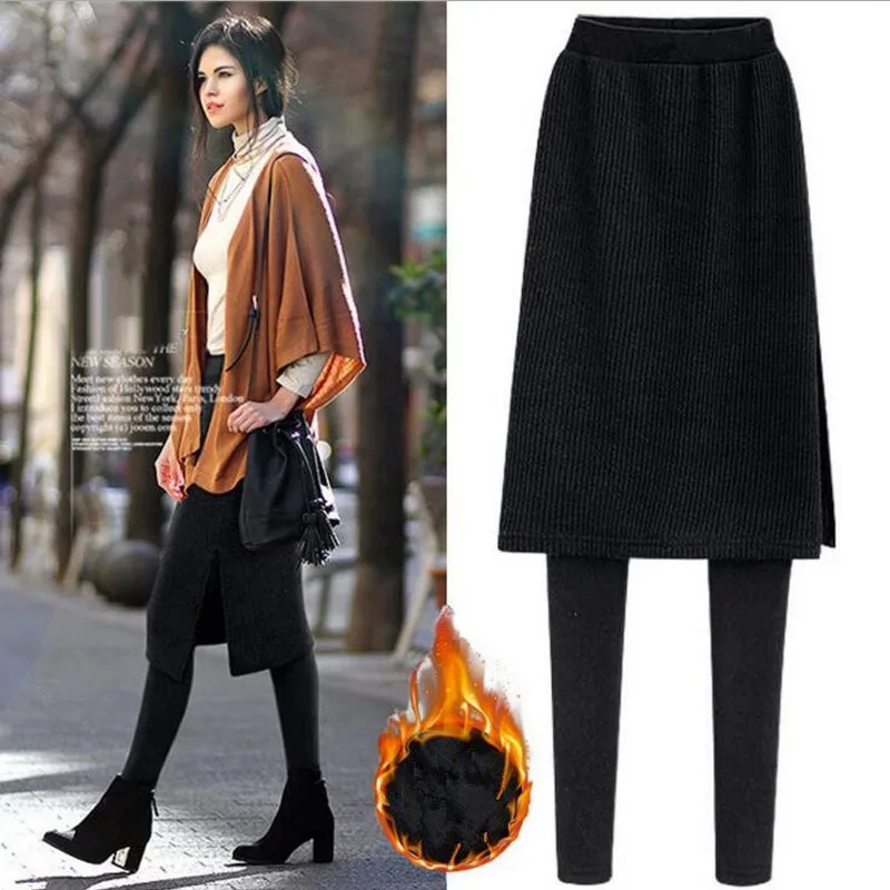 Леггинсы с юбкой флисовые облегающие брюки толстые длинные теплые мягкие